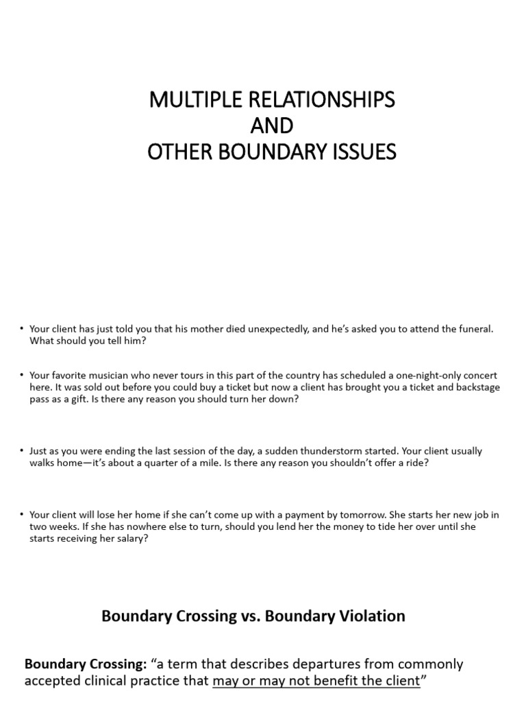 Navigating Multiple Relationships in Therapy | PDF | Psychotherapy ...