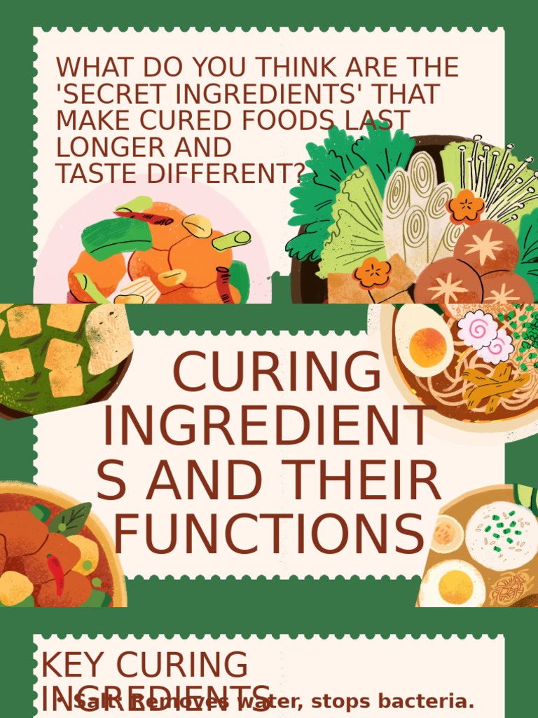 Key Ingredients for Cured Foods | PDF