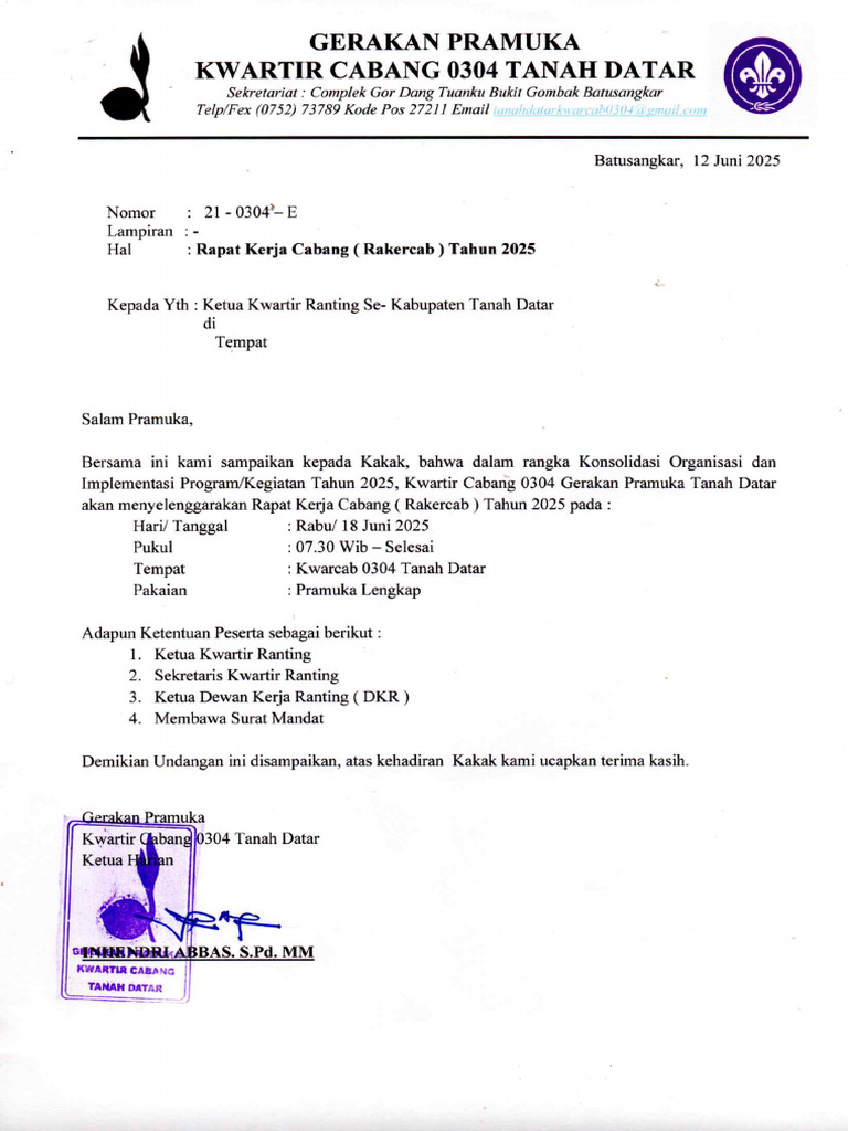 Undangan Rakercab | PDF