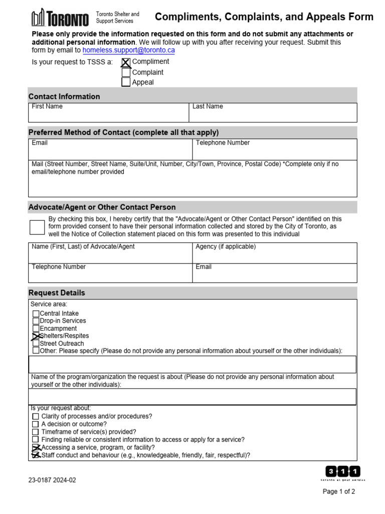 Compliment Form Submission Guide | PDF