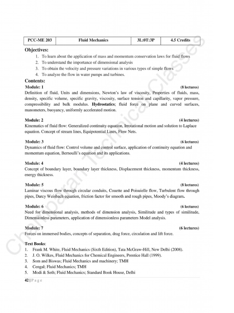 Mechanical 4th Sem Syllabus | PDF