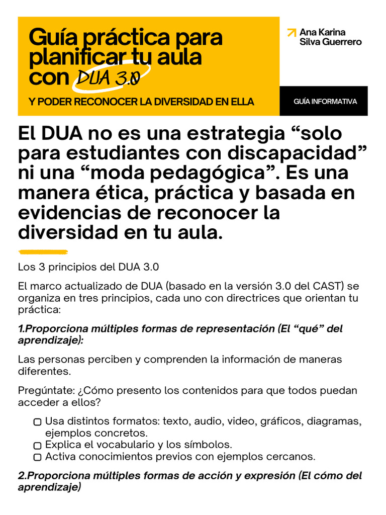 Planificación Inclusiva con DUA 3.0 | PDF | Aprendizaje | Salón de clases