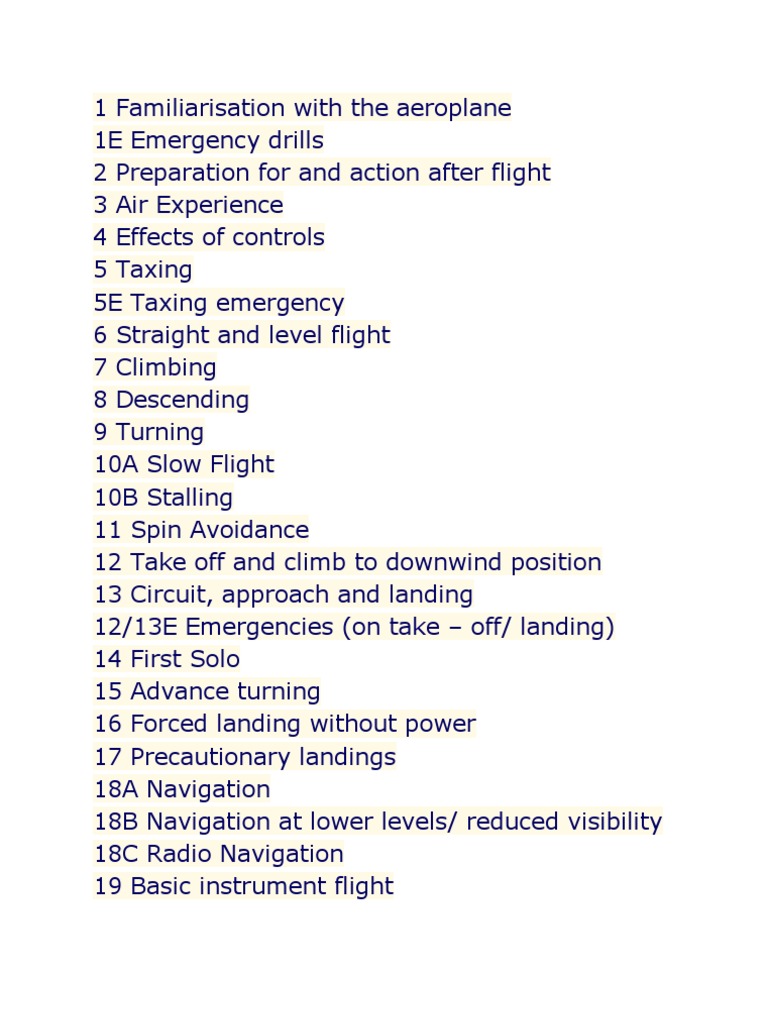 PPL Syllabus Overview | PDF