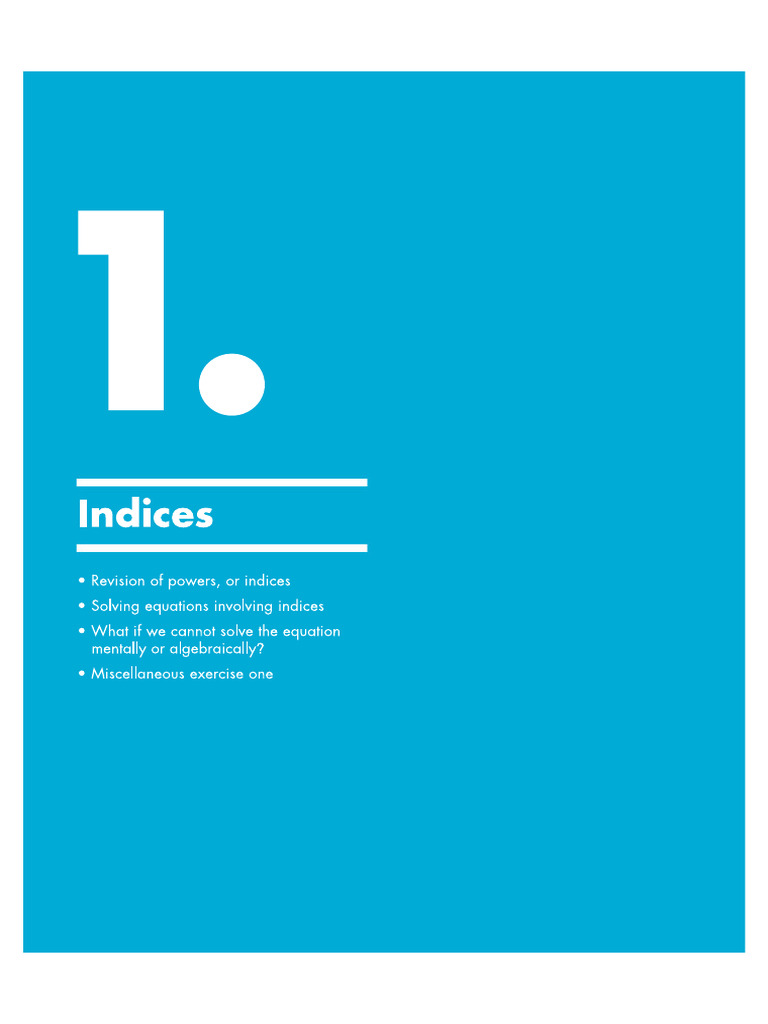 Sadler Maths Methods Unit 2 - Indices & Exponential-2 | PDF