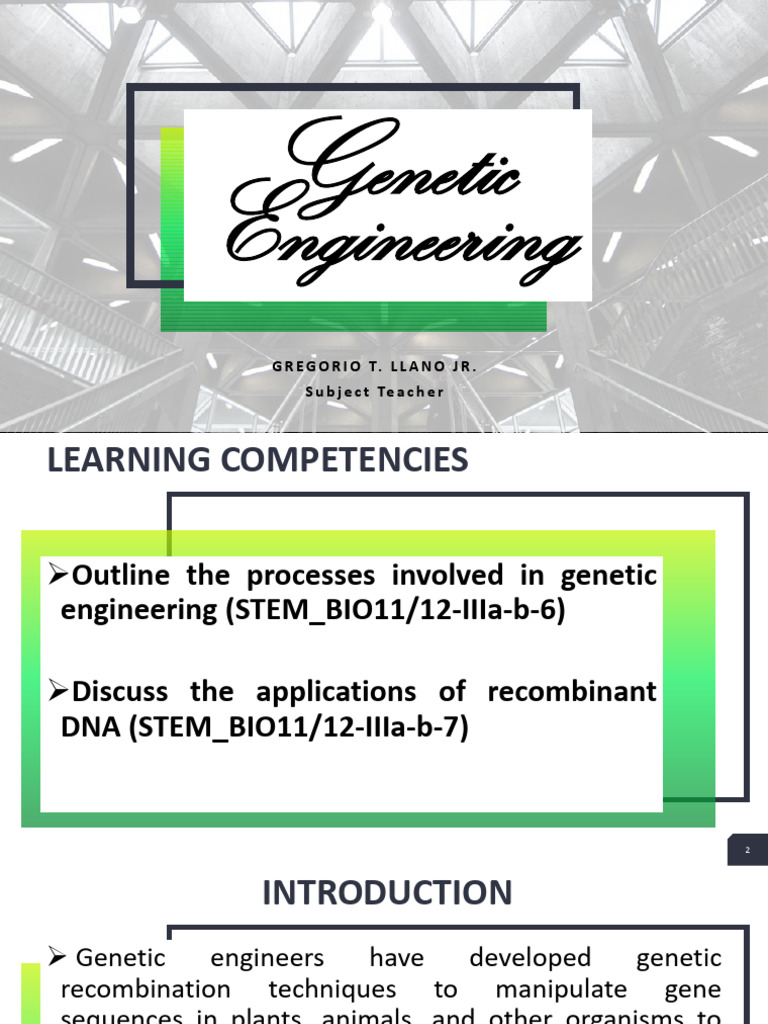1genetic Engineering and Recombinant Dna | PDF | Genetics | Molecular ...