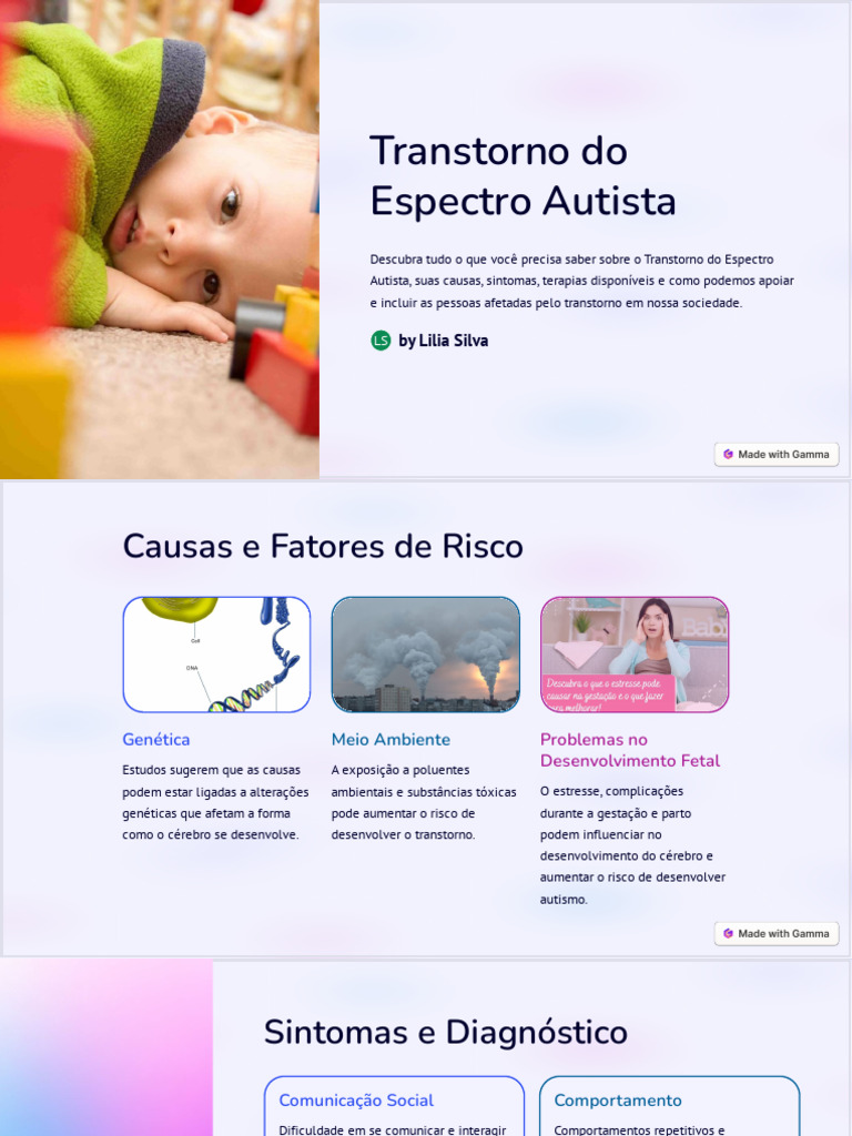 Entendendo o Transtorno do Espectro Autista | PDF | Autismo | Distúrbio ...