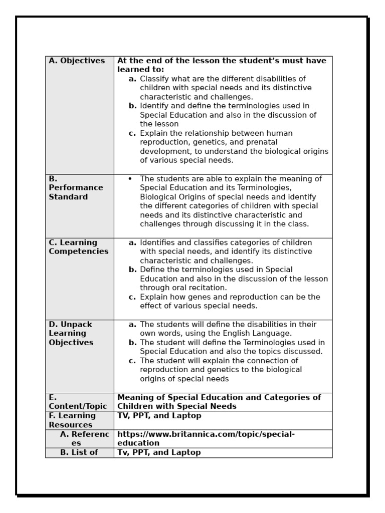 Understanding Special Education Needs | PDF | Special Education | Autism