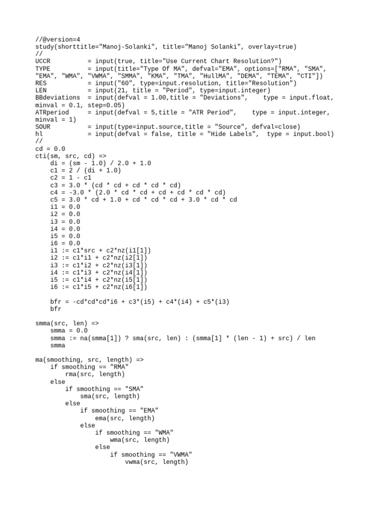 Custom Multi-Timeframe MA Script | PDF