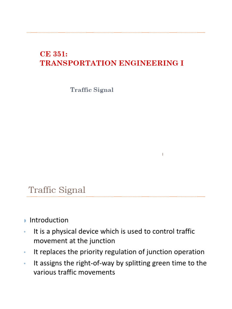 Simple Progressive Traffic Signal System | PDF | Traffic Light | Traffic
