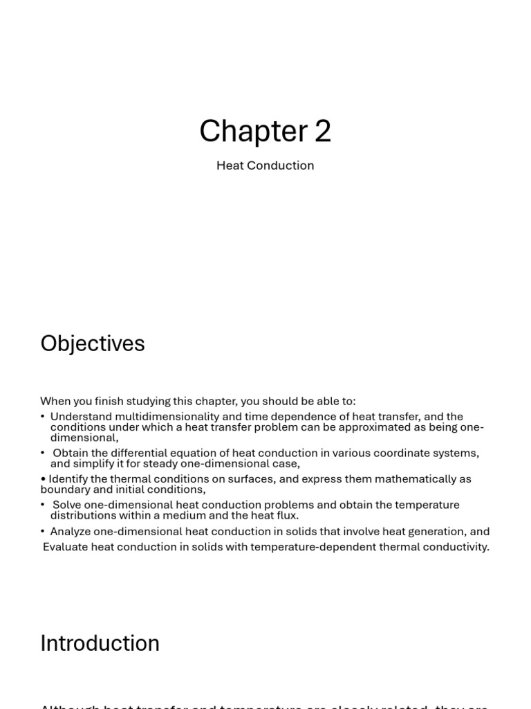 One-Dimensional Heat Conduction Analysis | PDF | Thermal Conduction ...