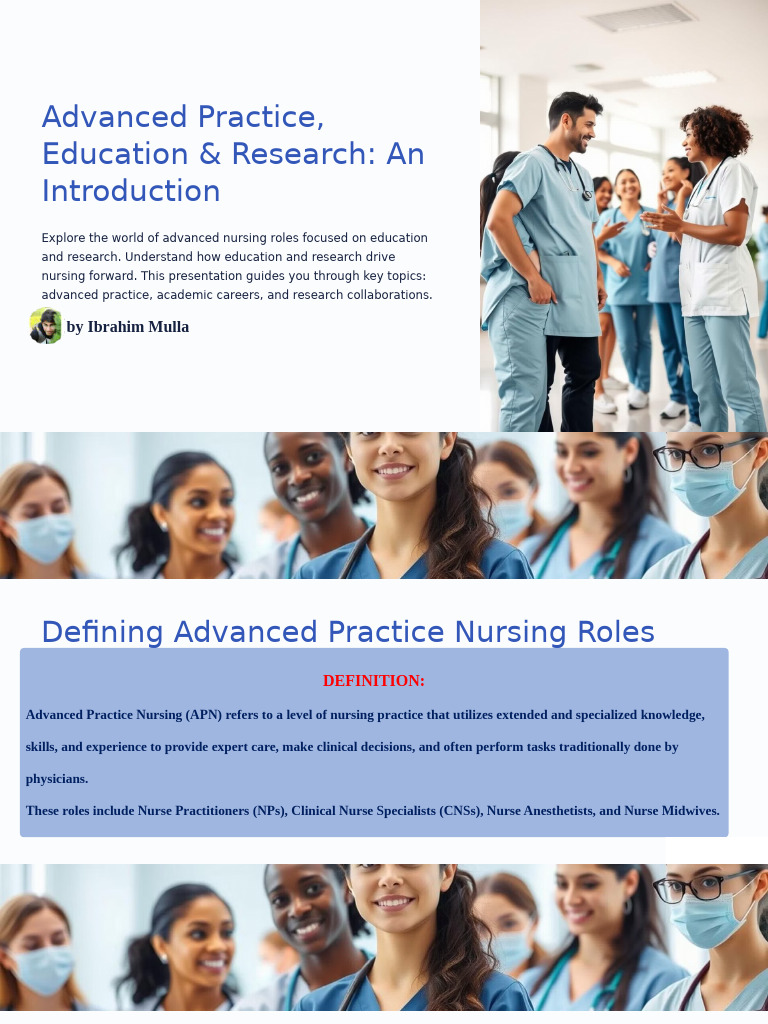 Introduction to Advanced Nursing Roles | PDF | Nursing | Nurse Practitioner