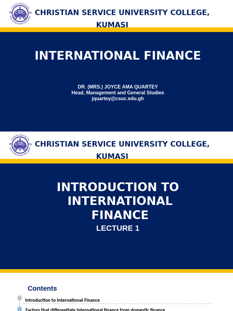 Introduction to International Finance | PDF | Investing | Economic ...
