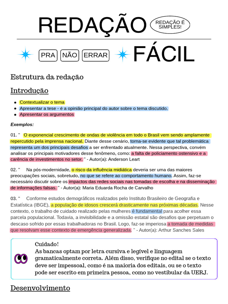 Estrutura Eficaz de Redação Acadêmica | PDF | Argumento | Educação em ...