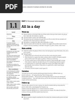 All in a day - vocabulary and grammar game
