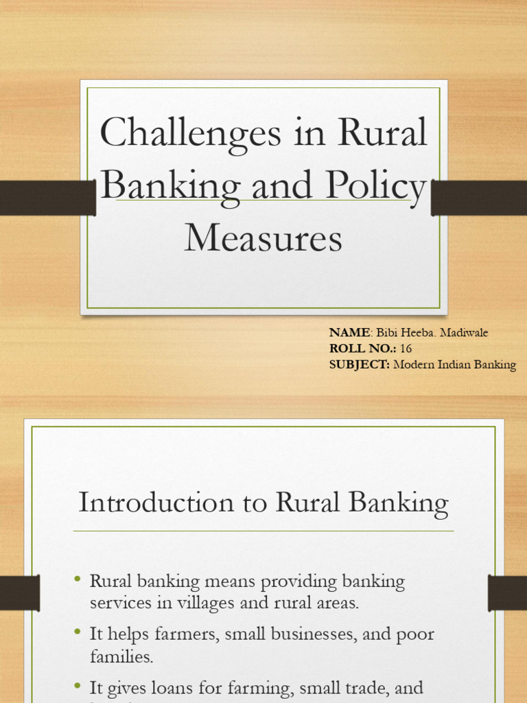 Challenges and Solutions in Rural Banking | PDF