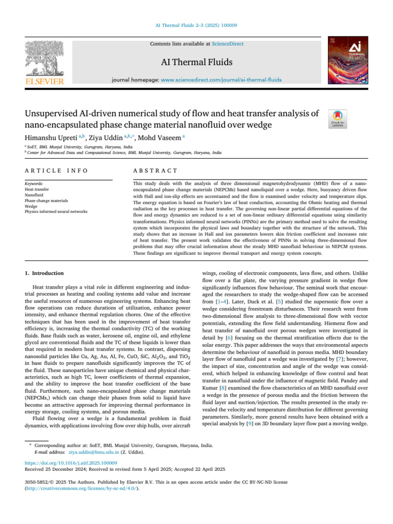 AI-Driven MHD Flow Analysis of Nanofluids | PDF | Fluid Dynamics ...