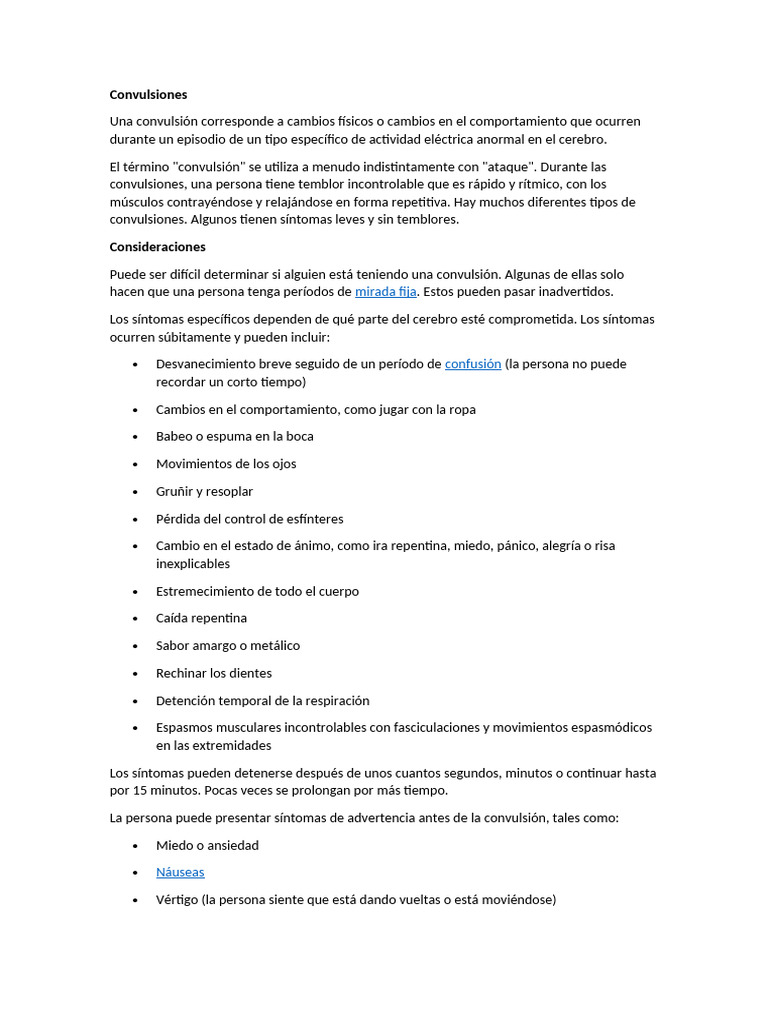 Guía sobre Convulsiones y su Manejo | PDF | Epilepsia | Reanimación ...