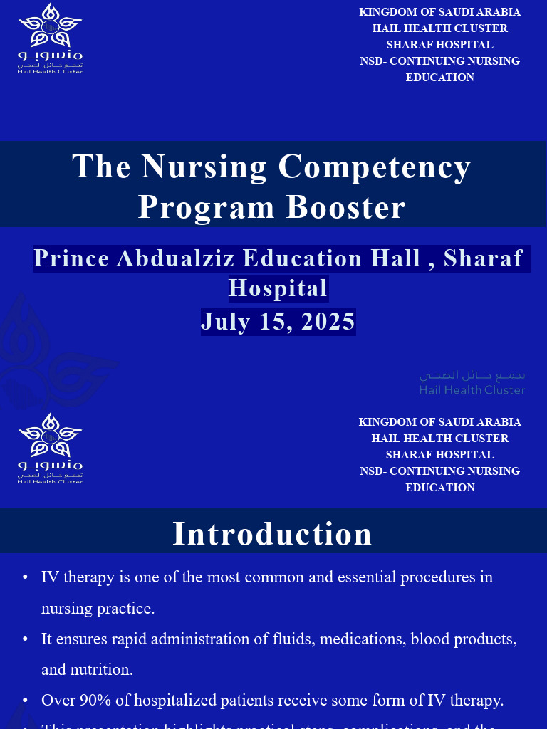 The Nursing Competency Program Booster: Prince Abdualziz Education Hall ...