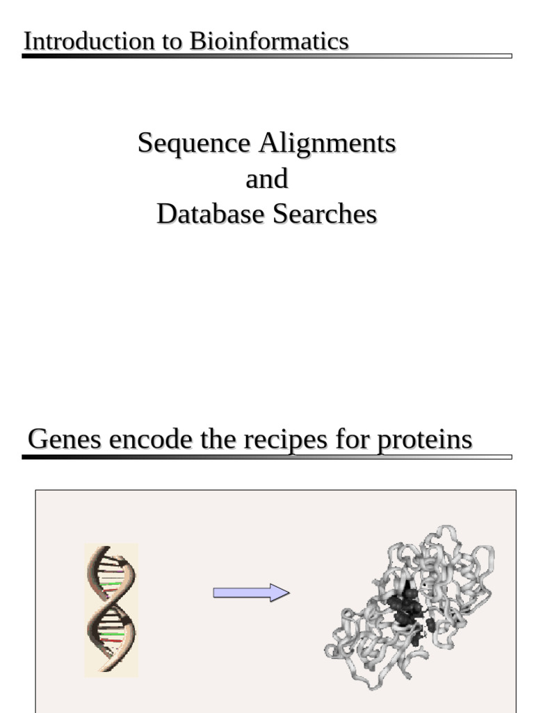 Sequence Alignment in Bioinformatics | PDF | Health Sciences ...