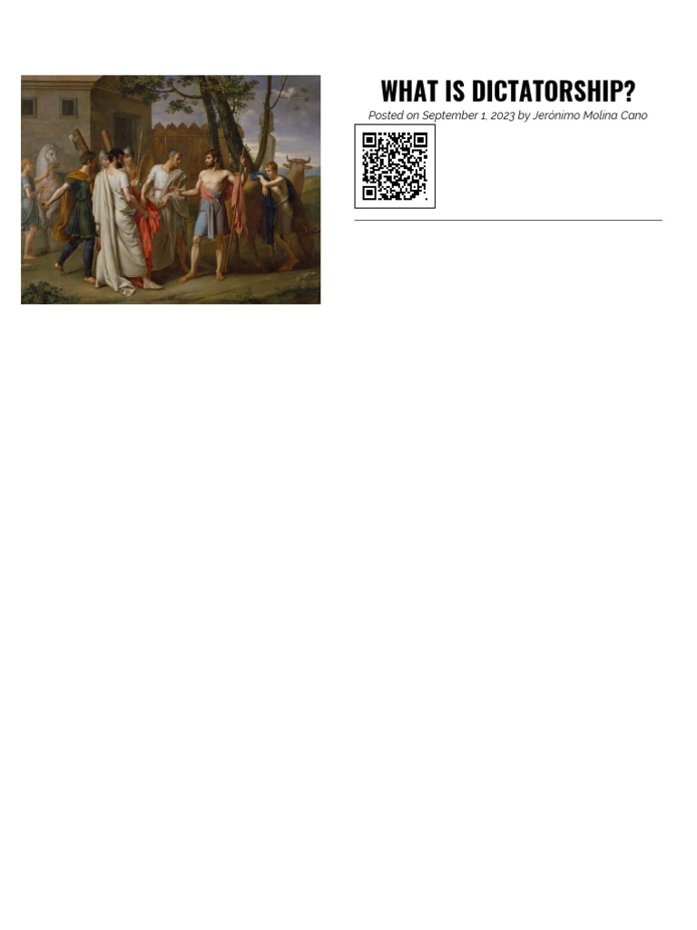Understanding Dictatorship's Essence | PDF | Dictatorship | Totalitarianism
