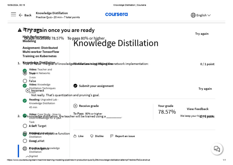 Knowledge Distillation - Coursera | PDF | Algorithms | Deep Learning