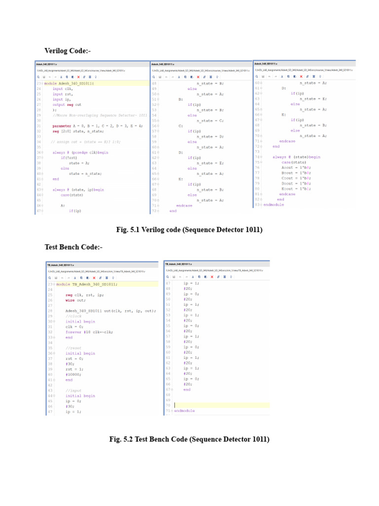 Sequence Detector 1011 Verilog Guide | PDF