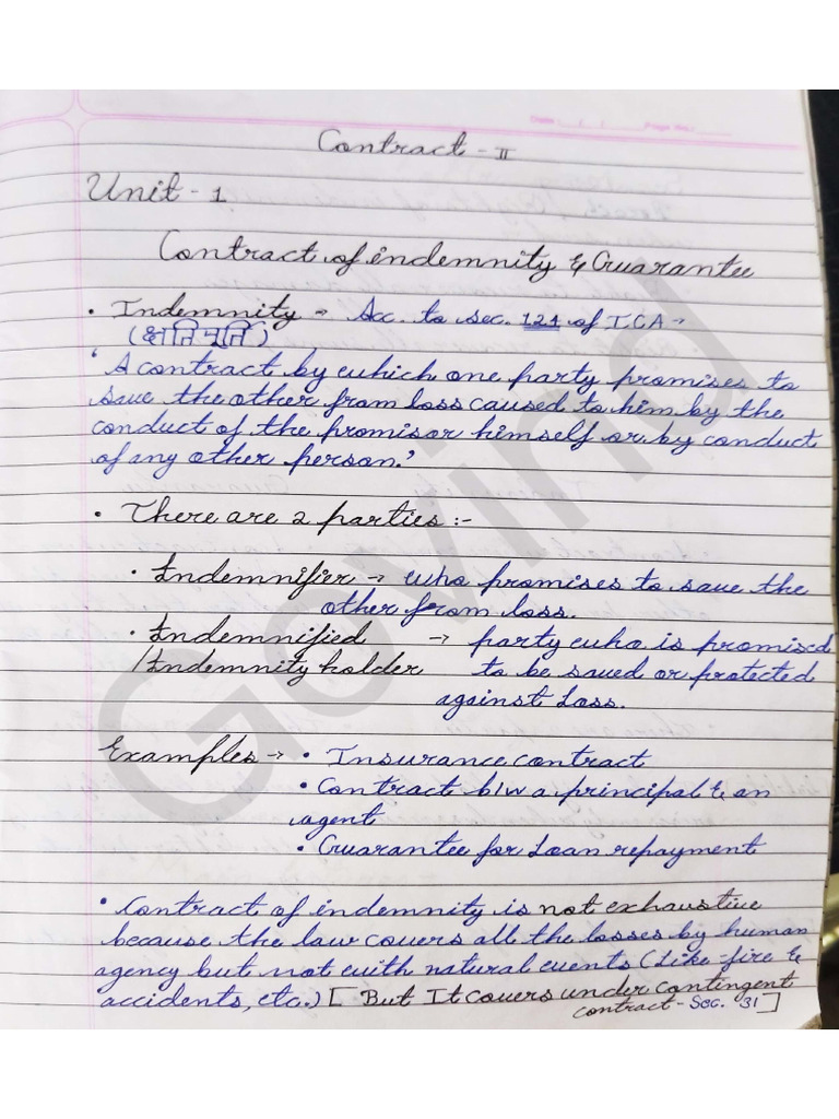 Govind Sir Notes Contract | PDF
