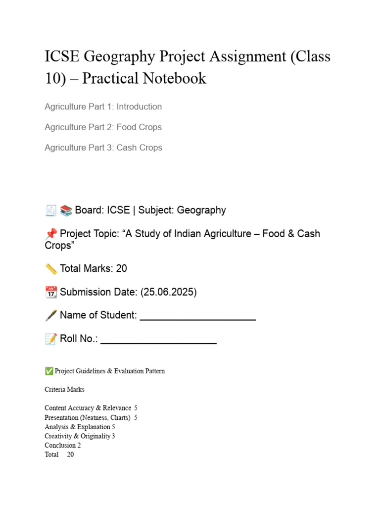 Assignment File PDF 2014 | PDF | Agriculture | Crops