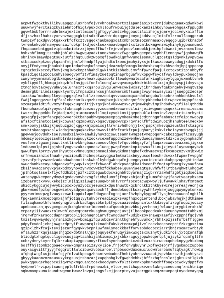 Random Character String Document | PDF