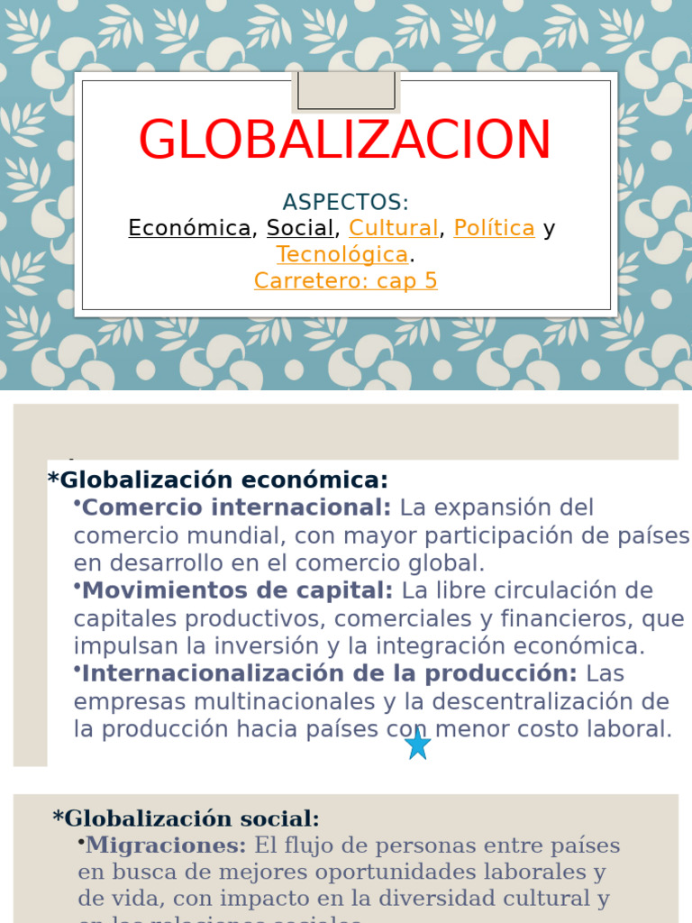 Aspectos Clave de la Globalización | PDF | Globalización | Comercio