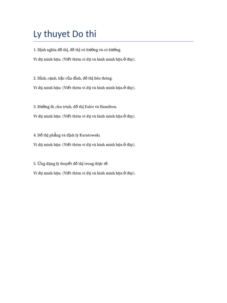 Ly Thuyet Do Thi | PDF