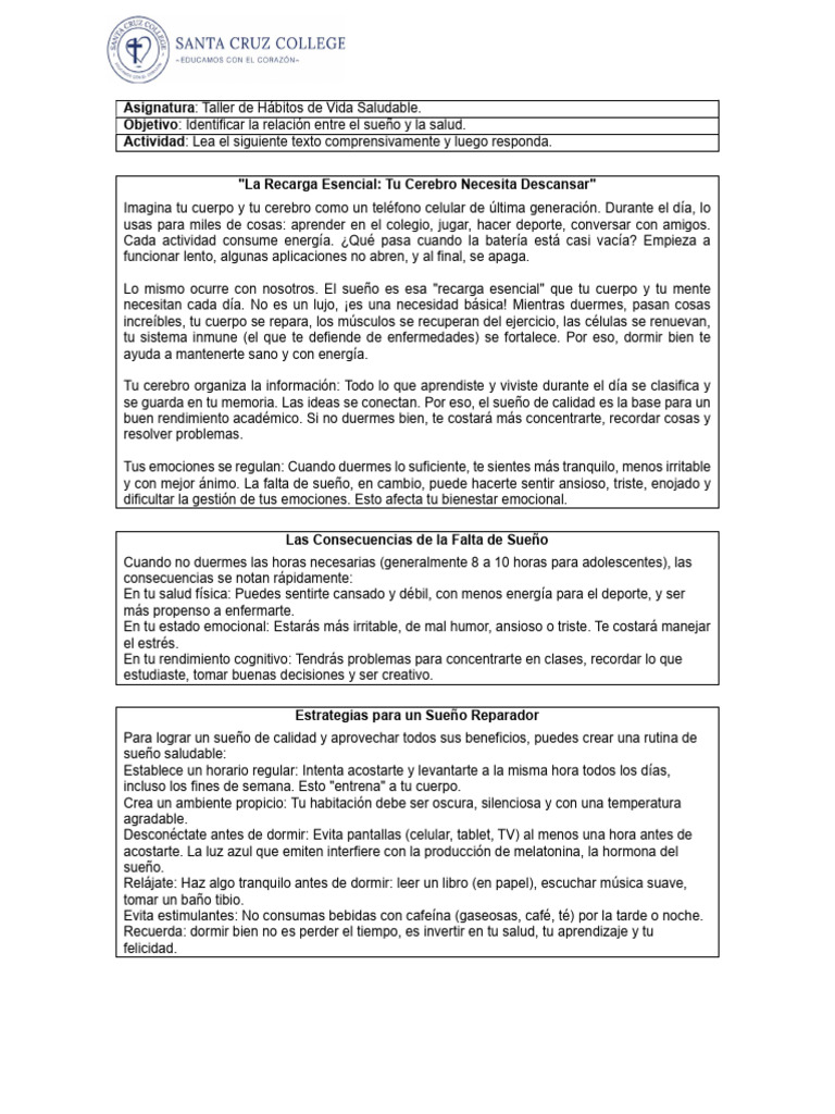 Sueño y Salud: Clave para el Bienestar | PDF | Dormir | Las emociones