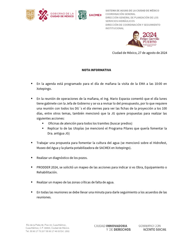 Machote Nota Inf | PDF