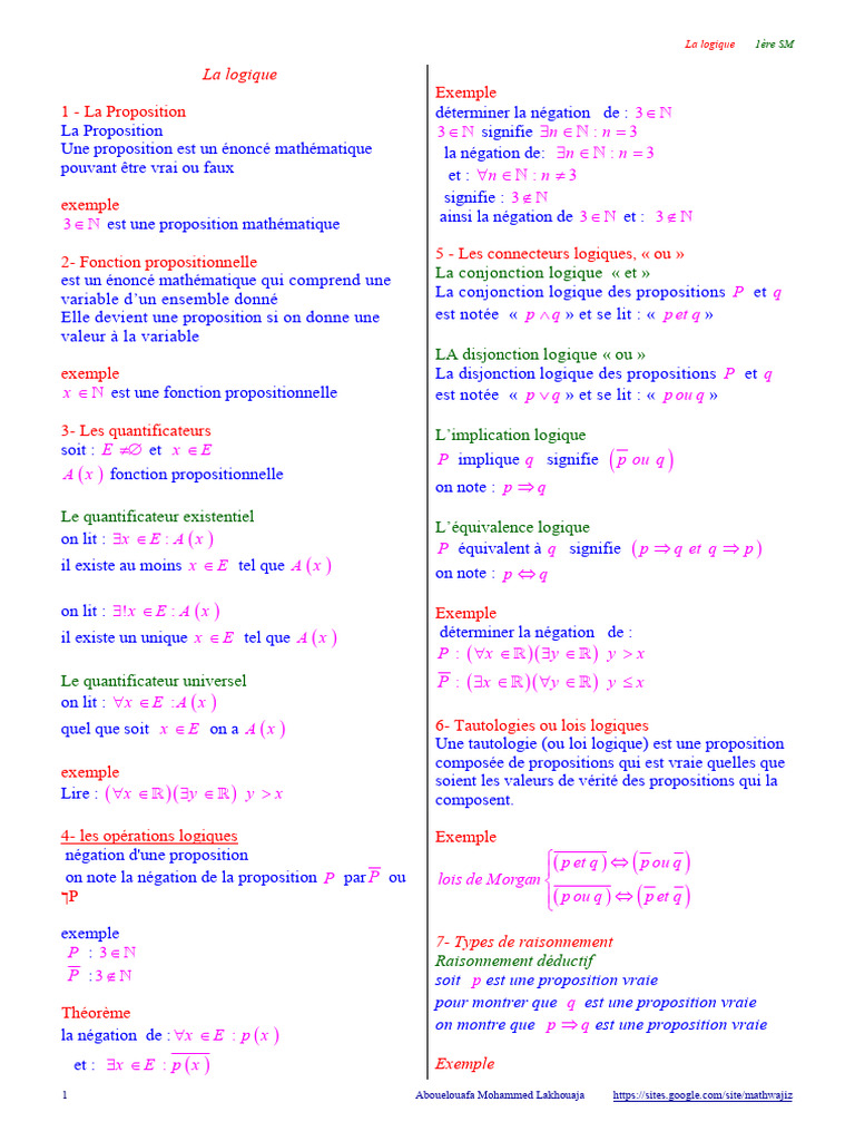Introduction à la logique mathématique | PDF | Logique mathématique ...