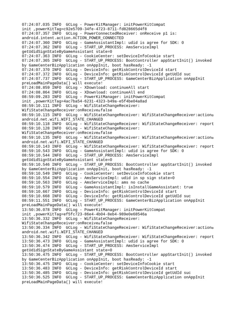 PowerKitManager and ScreenReceiver Logs | PDF
