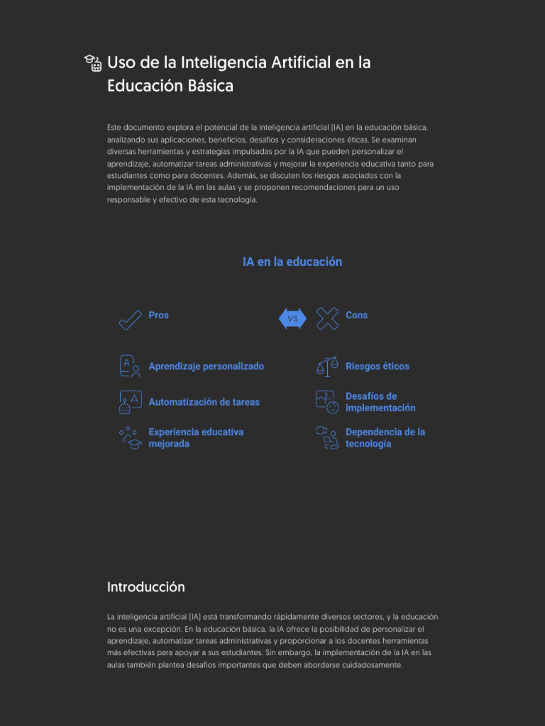 Uso de La Inteligencia Artificial en La Educación Básica | PDF ...