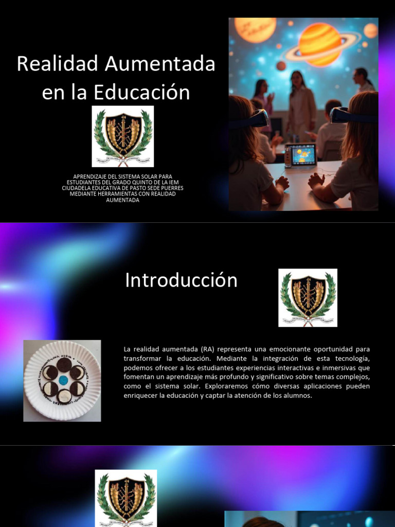 Realidad Aumentada en la Educación Solar | PDF | Realidad aumentada ...