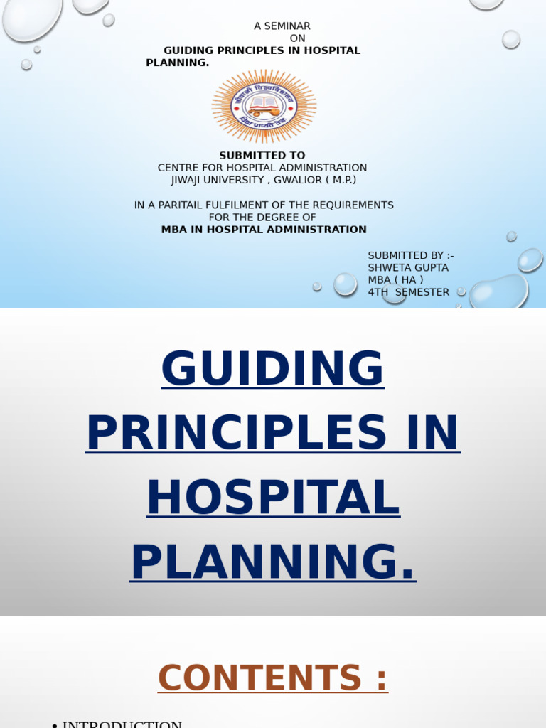 Guiding Principles of Hospital Planning | PDF | Hospital | Sustainability