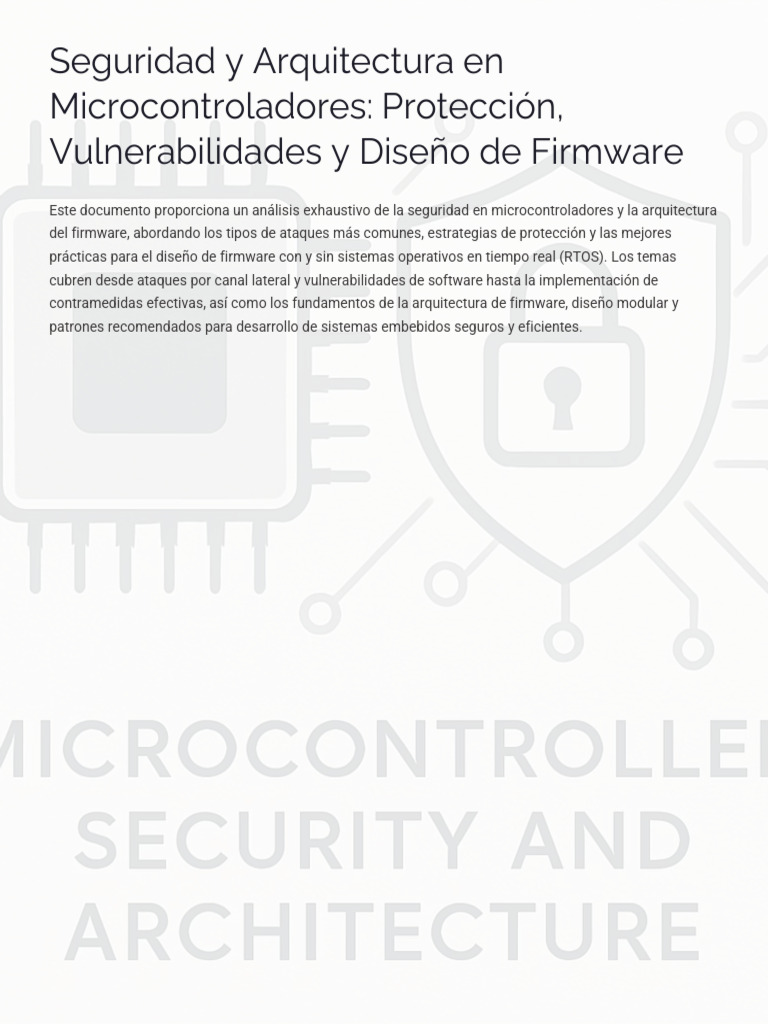 Seguridad en Microcontroladores: Ataques y Mitigación | PDF ...