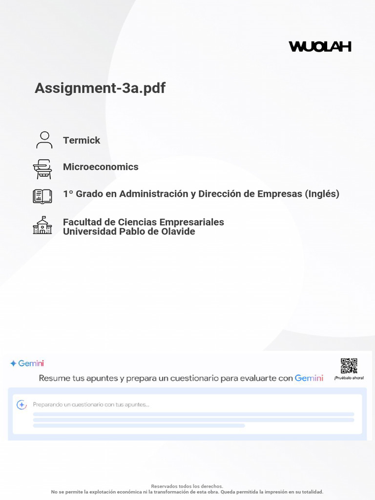 Wuolah Free Assignment 3a | PDF