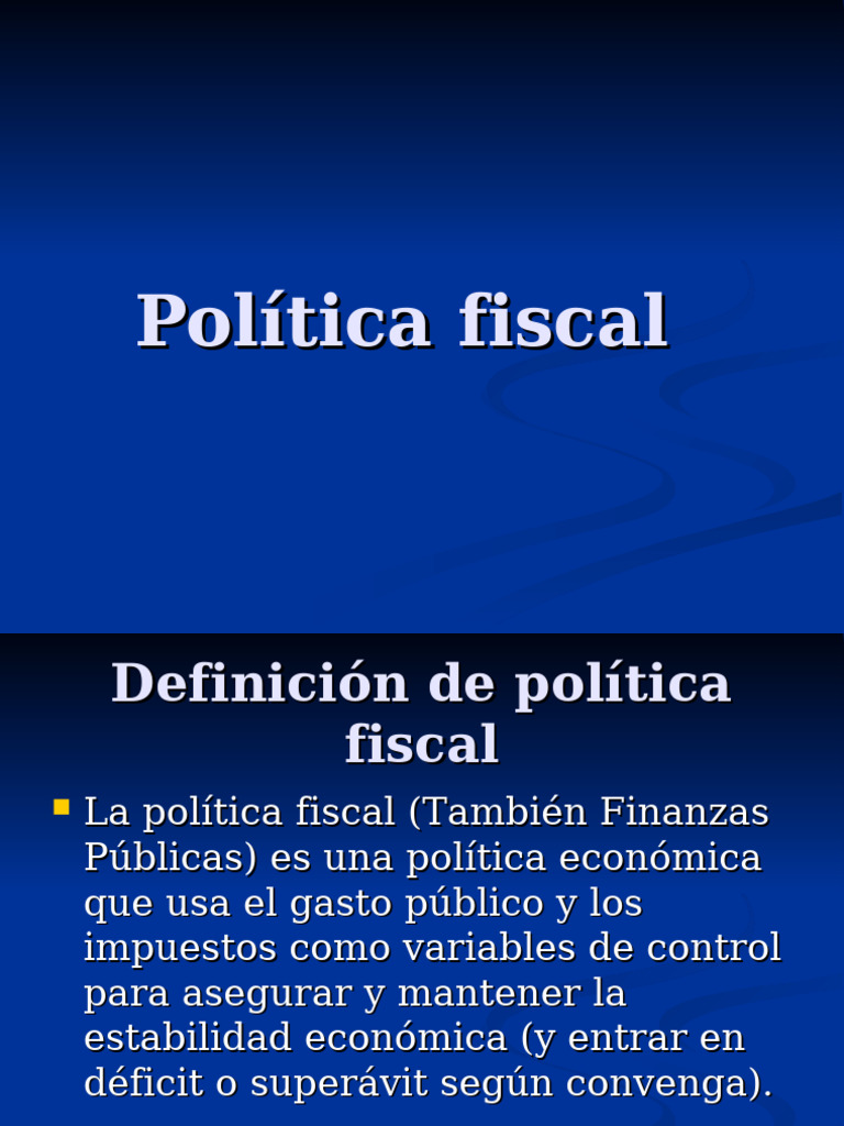Política Fiscal en Colombia: Definición y Tipos | PDF | La política ...