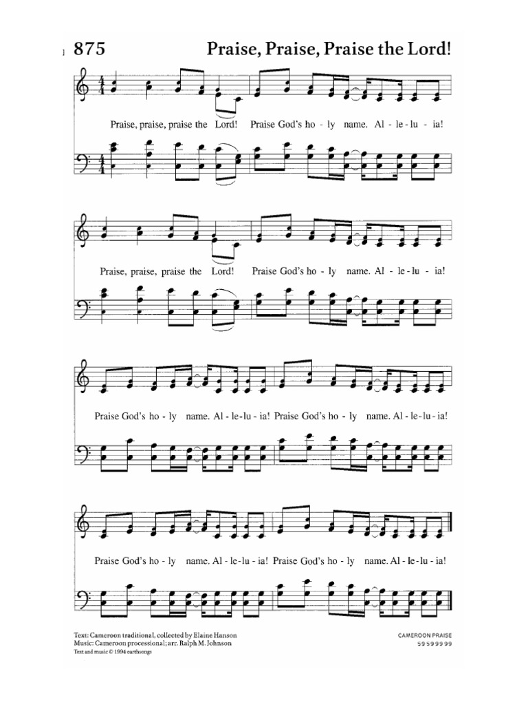 875 Praise Praise Praise The Lord | PDF
