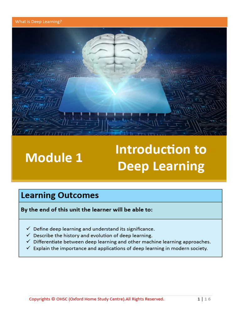1725887957module 1 Introduction To Deep Learning | PDF | Deep Learning ...