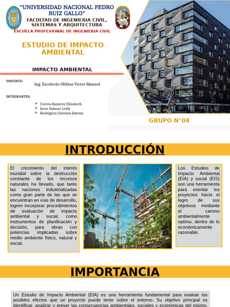 Estudio de Impacto Ambiental EIA en Proyectos | PDF | Evaluación de ...