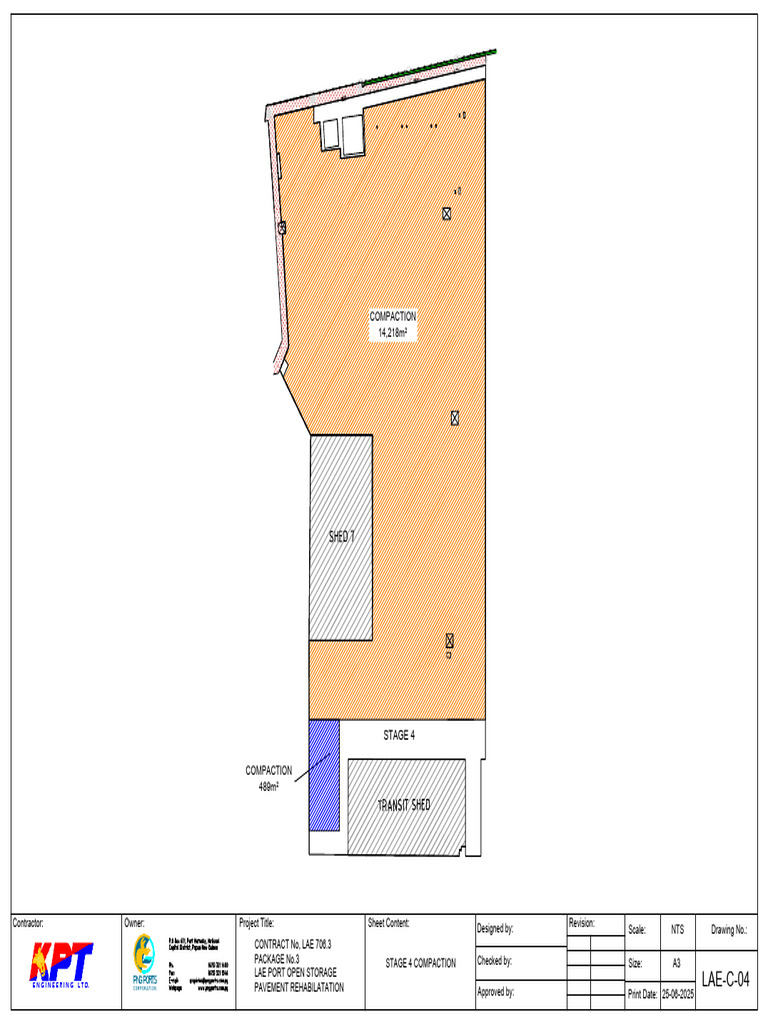 Lae Port Storage Pavement Rehab Plan | PDF