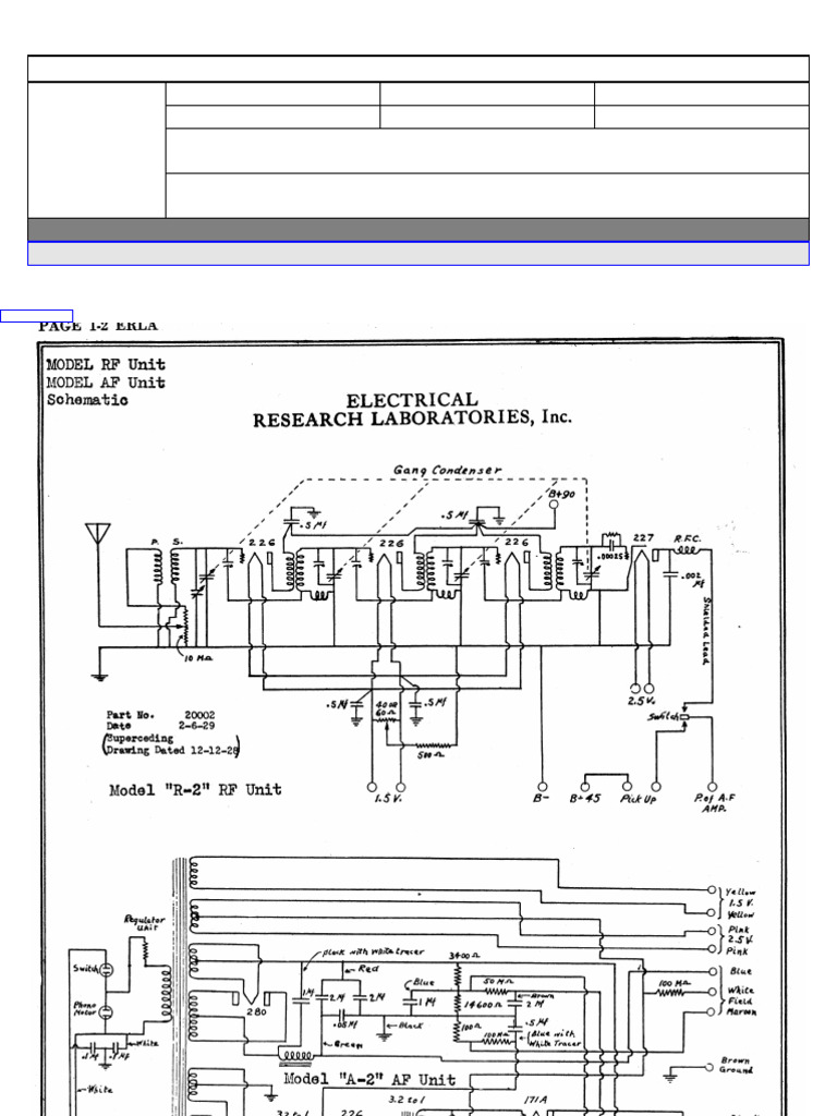Pre-1932 R2A2 Electrical Lab Model | PDF