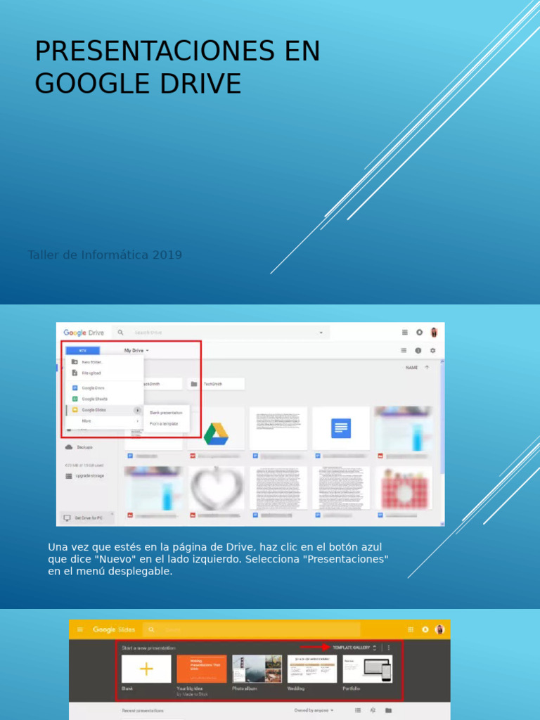 Crear Presentaciones en Google Drive | PDF | Botón (Computación ...