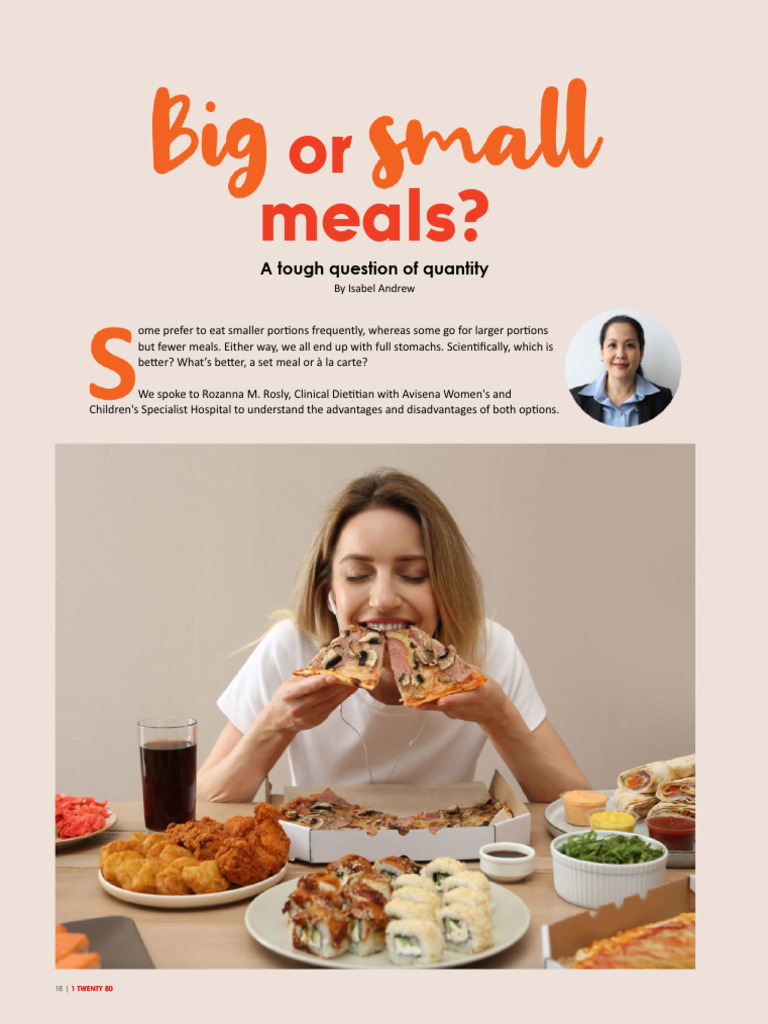 Article 13 - Big or Small Meals | PDF | Cooking | Eating Behaviors Of ...