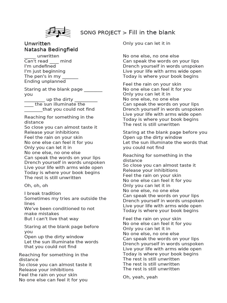 unwritten-lyrics-fill-in-the-blank-pdf-songs-written-singles