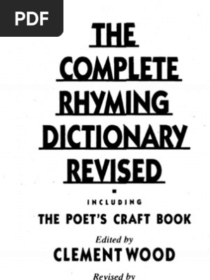 The Complete Rhyming Dictionary Metre Poetry Poetry